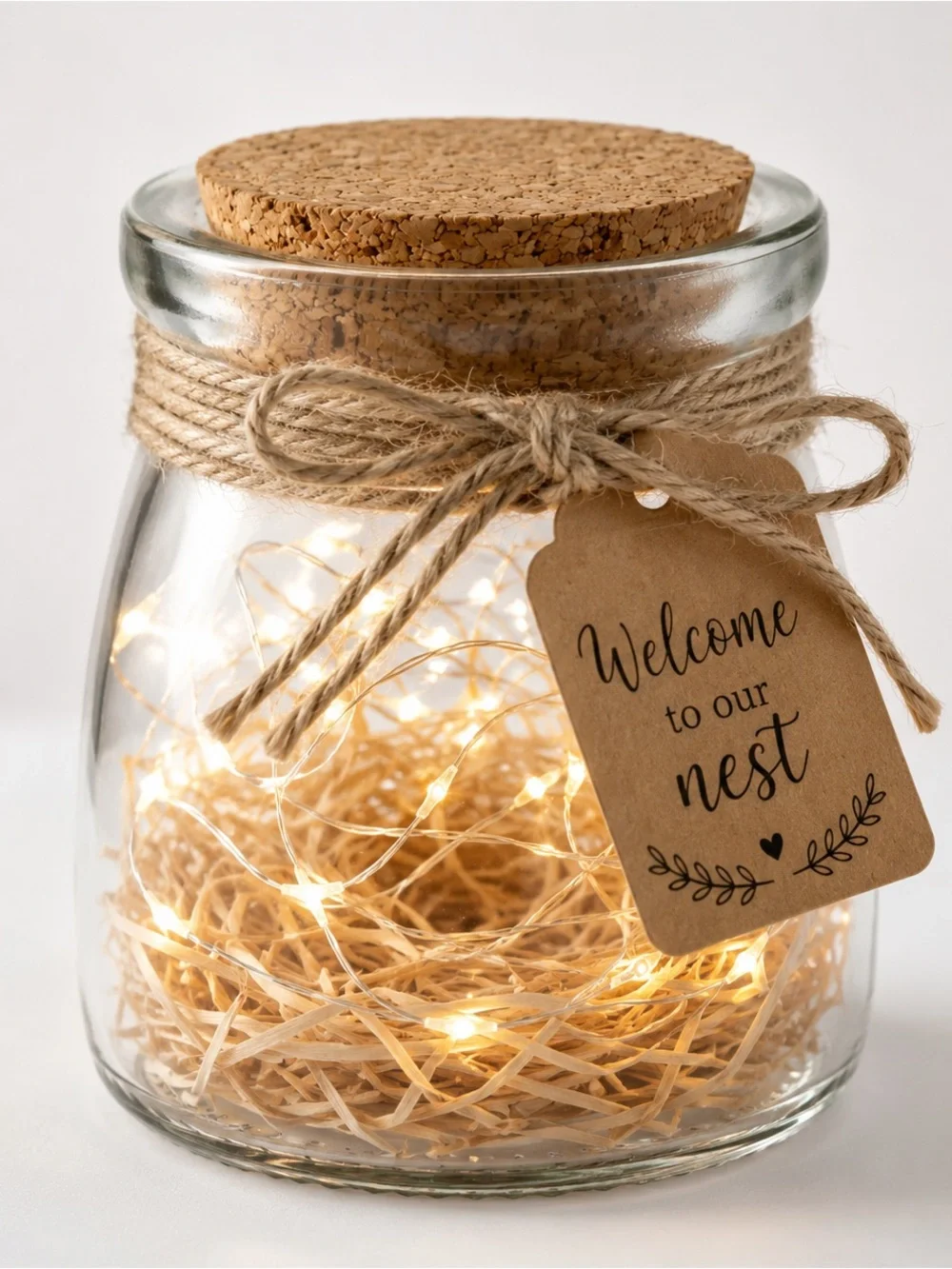 9 Mini Glass Favor Jars w Cork Lids Wedding Baby Shower DIY Crafts 3”